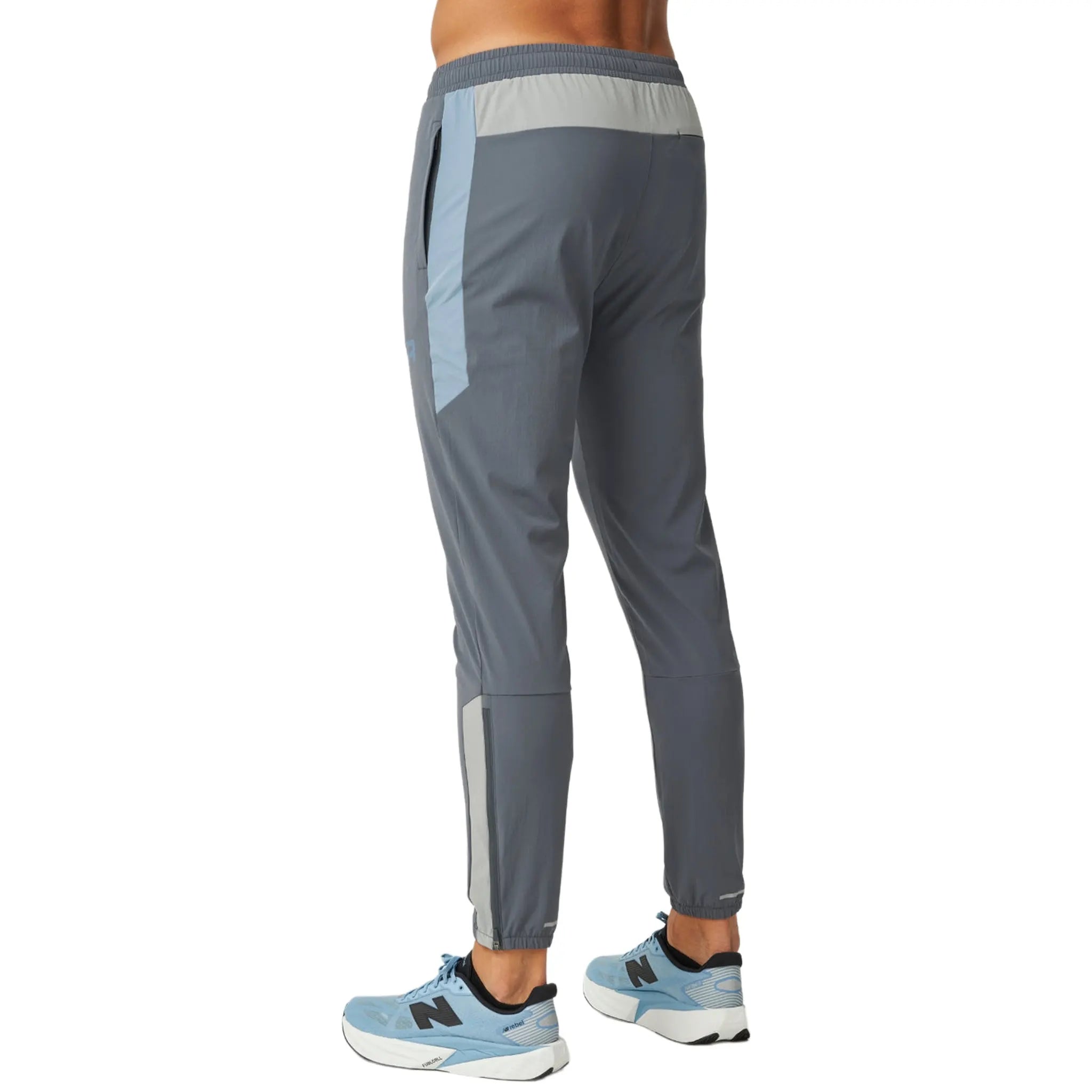 Back View of Reprimo Vortex Turbulence Dusky Blue Track Pants REP254-230